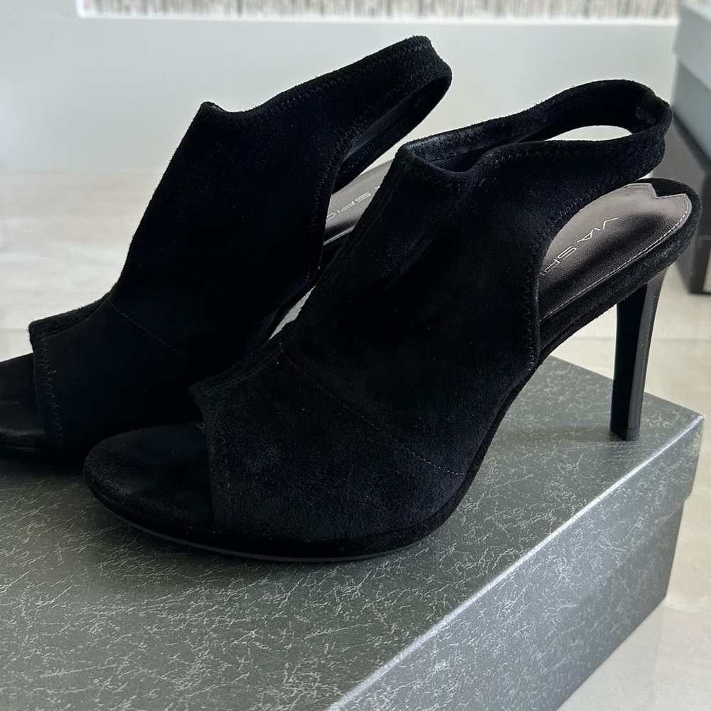 Via Spiga Black Suede Heels